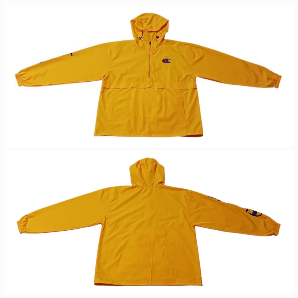 Classic Yellow Champion Stadium Packable Windbreaker Jacket (L)